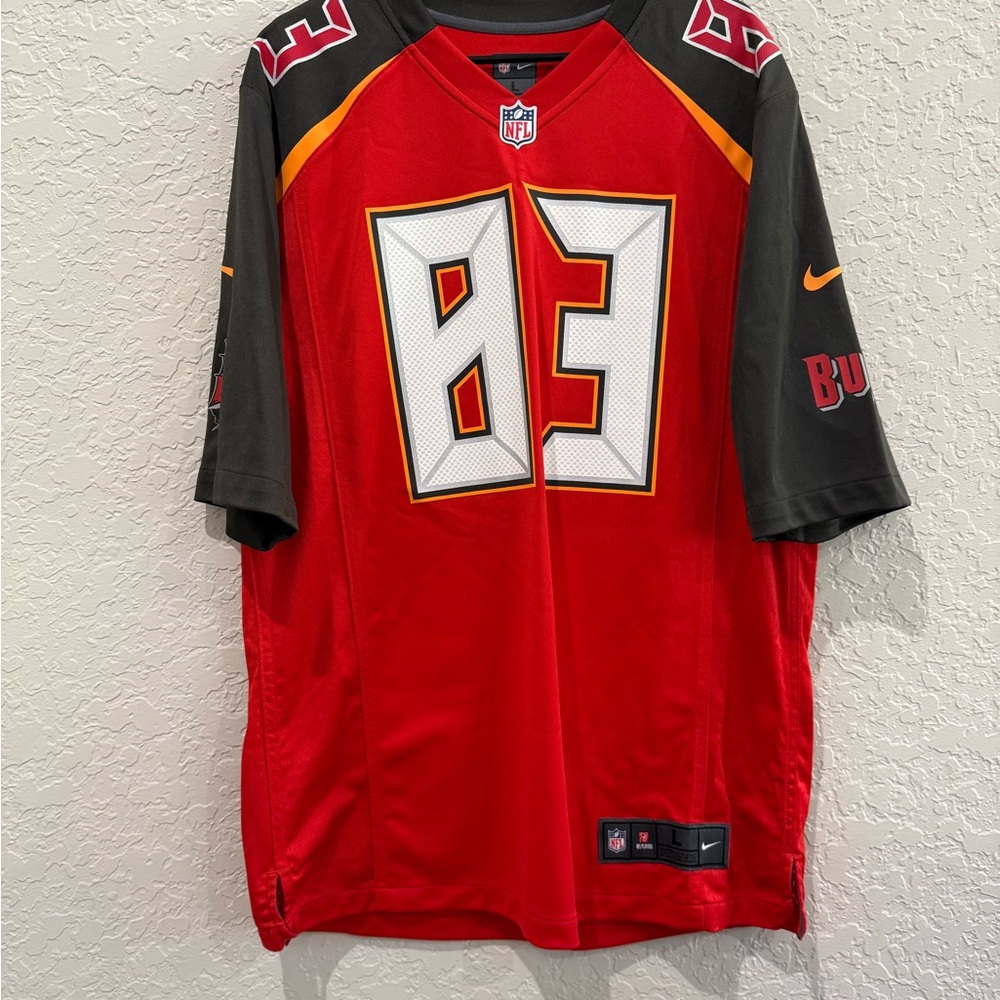 NFL Tampa Bay Buccaneer’s Bucs Men's Red and Black Jersey Jackson 83
